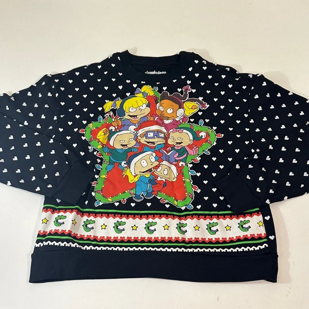 NICKELODEON VIACOM 2018 WOMENS LIGHT UP HOLIDAY CHRISTMAS SWEATER